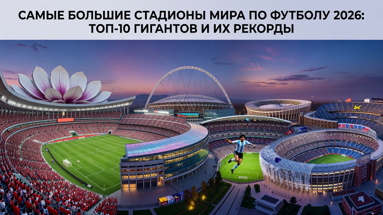 Самые большие стадионы мира по футболу 2026: топ-10 гигантов и их рекорды